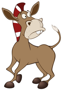 可爱的小驴小驴特写动漫的任性的人或商人先跑头字母 c 任性字母徽标