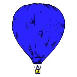 矢量图的热空气气球