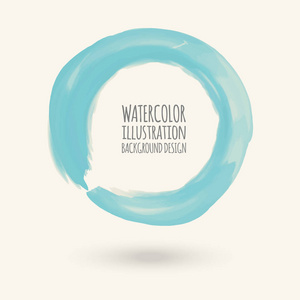 水彩圈纹理。设计矢量 watercoluor 圈要素