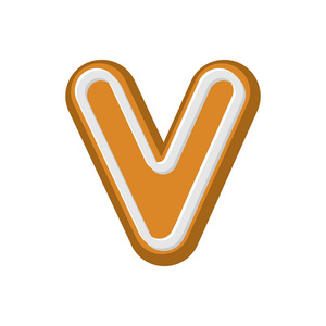 字母 v 姜饼.薄荷蜂蜜蛋糕字体.饼干 alphab照片