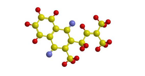 分子结构的醌 维生素 K，3d 渲染