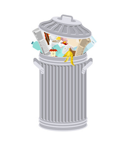 卡通垃圾箱图片