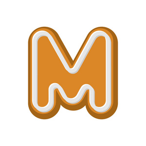 字母 m 姜饼.薄荷蜂蜜蛋糕字体.饼干 alphab照片