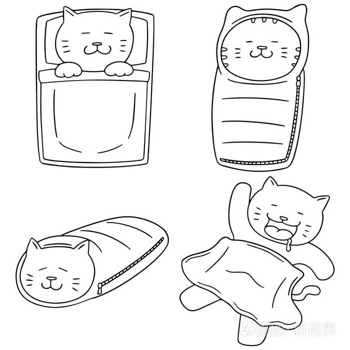 向量集的猫睡觉