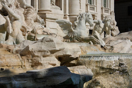 罗马。在罗马，意大利著名的特雷维喷泉的形象