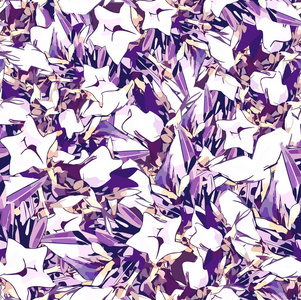 无缝矢量紫色花朵图案