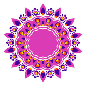 西方的种族优雅的圆形装饰包括简单的形状.程式化的种族动机.