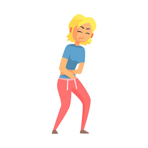 不舒服卡通图片