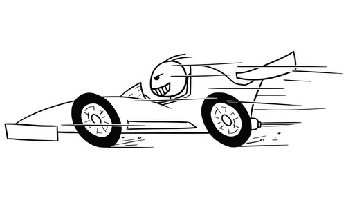 矢量火柴人卡通的公式驱动程序照片