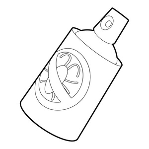 杀虫剂喷雾图标,大纲样式照片