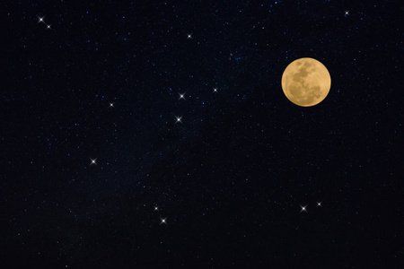漆黑的午夜在漆黑的夜晚的月亮照片