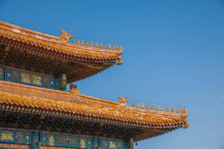 北京故宫博物院屋檐图片