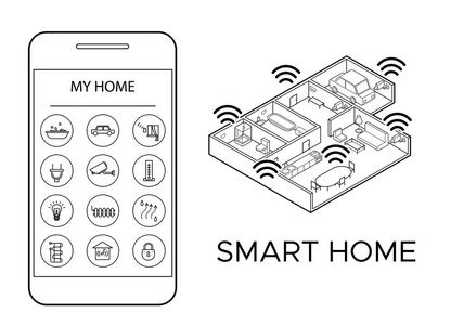 单色智能家居概念照片
