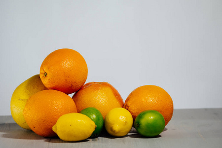 果实的柑桔 橙 石灰 柠檬 柚子 葡萄柚