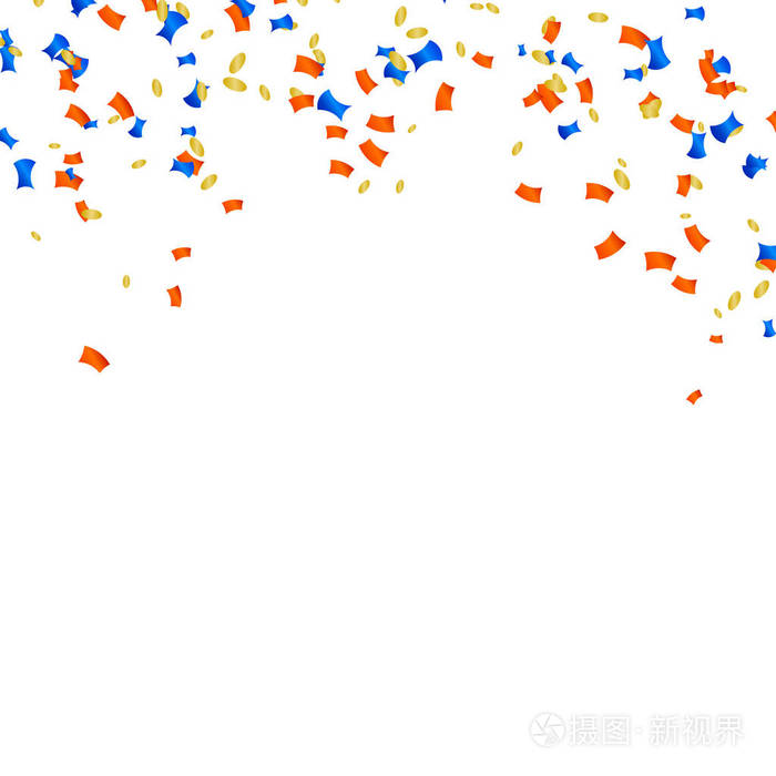 抽象矢量背景与五彩纸屑.卡通 c