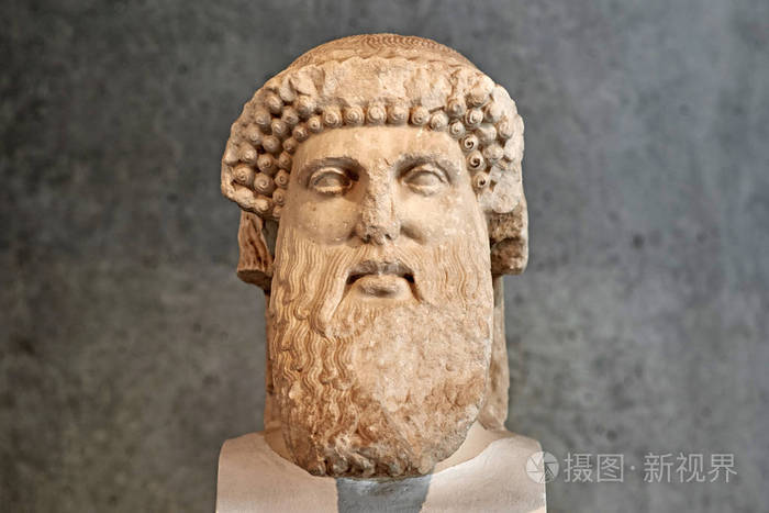 从hermaic碑的赫耳墨斯的雕像