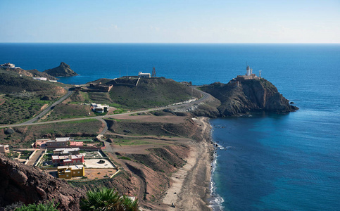 Cabo de Gata Nijar 自然公园。西班牙的东南角