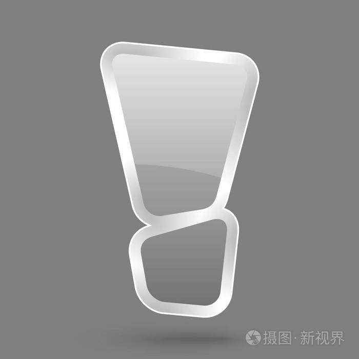 矢量灰色感叹号