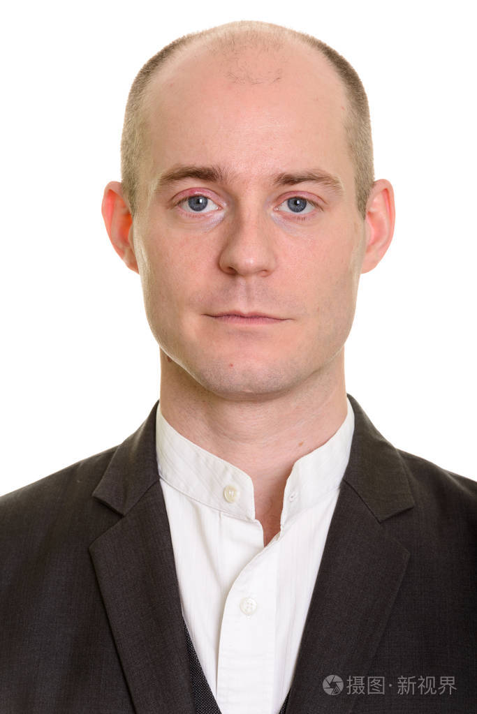 秃头的白人商人的脸