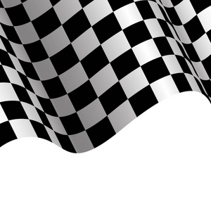 方格的旗白色背景设计竞赛运动矢量
