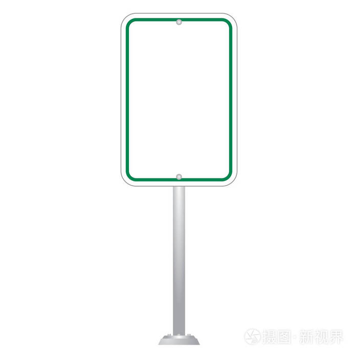 空白的道路标示牌矢量