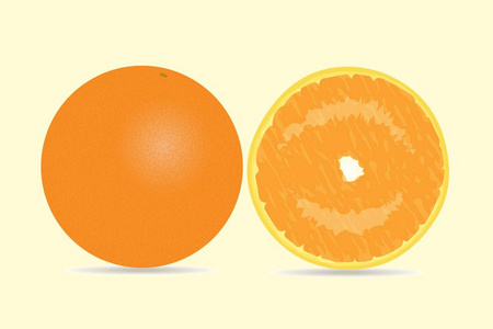 整个和一片的柳橙