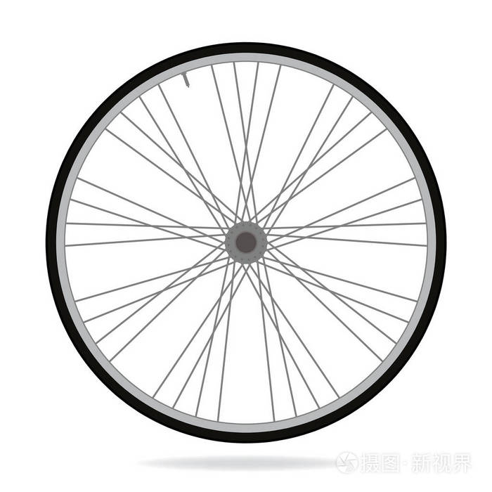 自行车轮-在白色背景上的矢量图