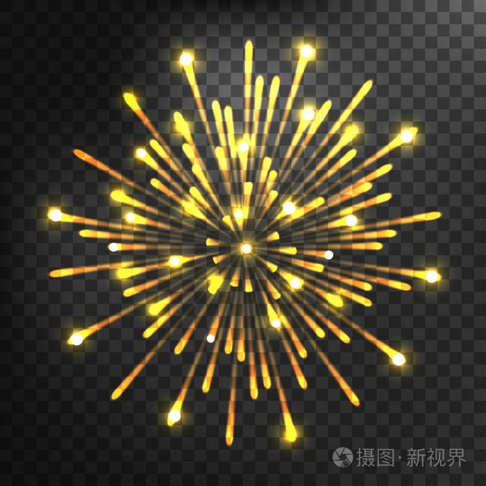 烟花不同形状炫彩节日矢量