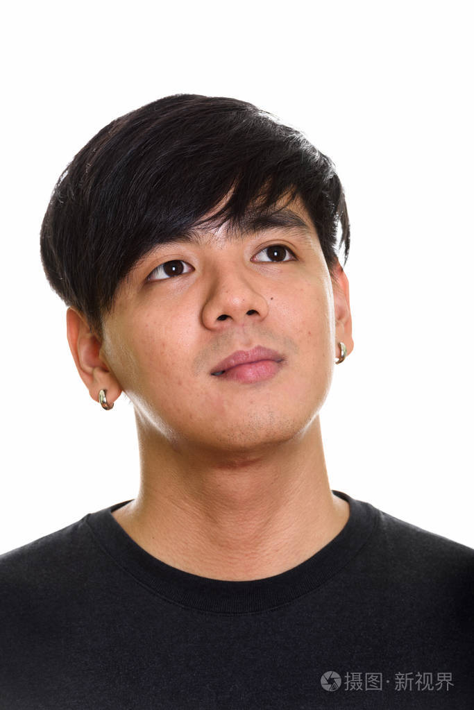 思维的酷帅亚洲人脸照片-正版商用图片0xopl6-摄图新视界