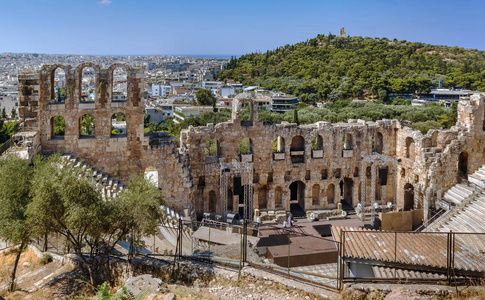 剧场 herodes atticus 雅典