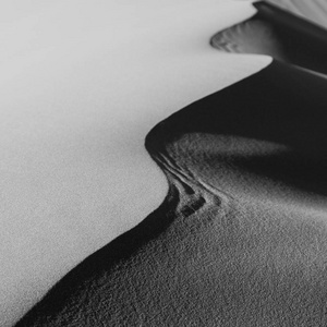 在单色的沙丘摩洛哥沙漠