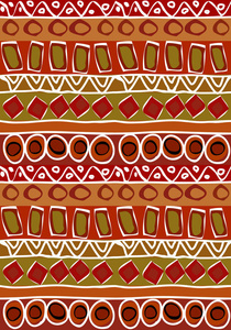 正宗非洲无缝模式用红色和棕色的颜色