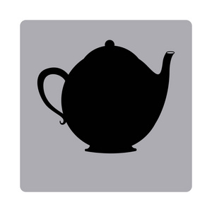 轮廓标志茶壶图标