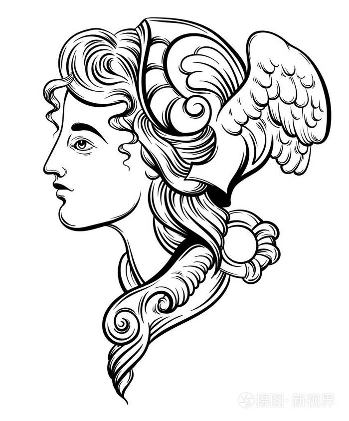 赫尔墨斯的矢量图插画-正版商用图片0xp4na-摄图新视界