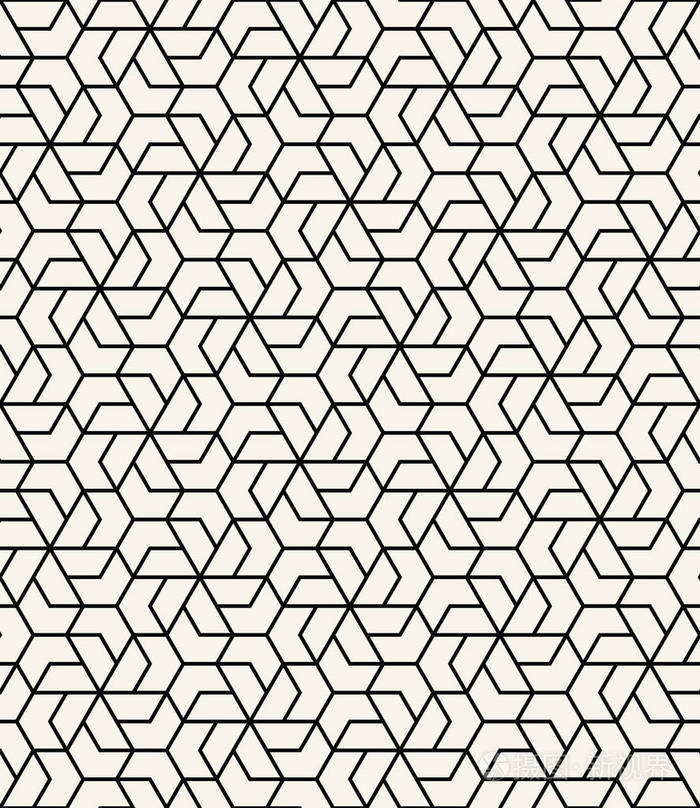 几何平铺网格图形的无缝模式矢量