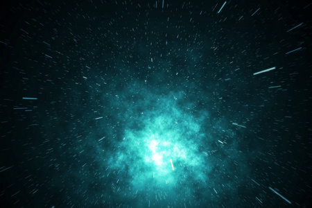 外层空间充满无限数量的恒星 星系 星云。漂亮的彩色背景。3d 渲染