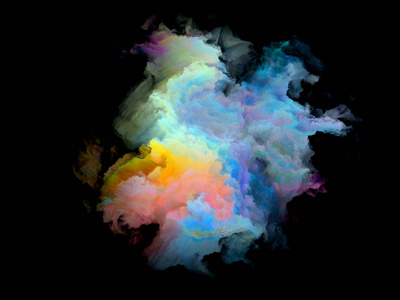 多彩的分形云粒子