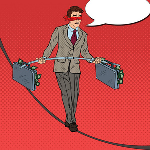 漫画走钢丝图片