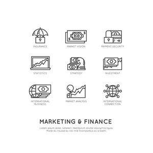 营销和财务 业务远景 投资 管理流程 财务工作 收入 收入来源，营销技巧的插图