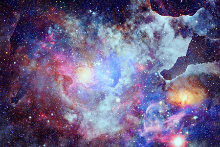 彩色星云彩色的星云和星团的宇宙中的星星照片