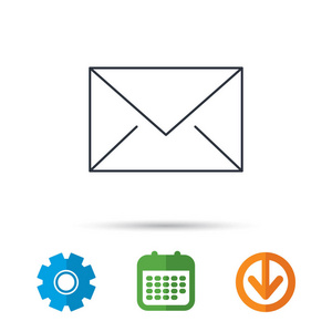 信封邮件图标。电子邮件的信息符号