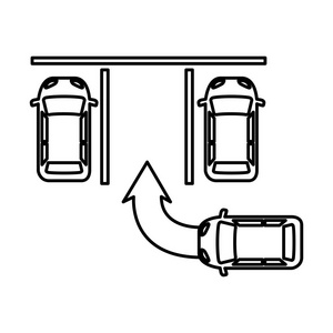 停车区域孤立的图标