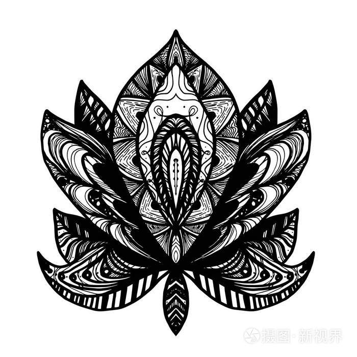 花莲花纹身