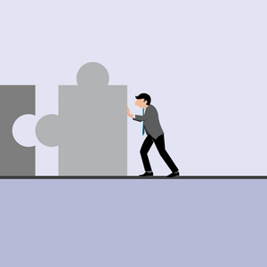 解决问题的简单业务卡通图标照片