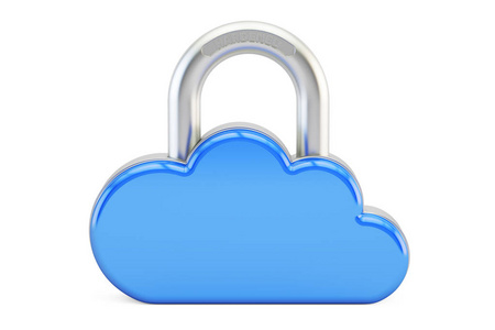 计算云挂锁。安全和数据保护的概念 3