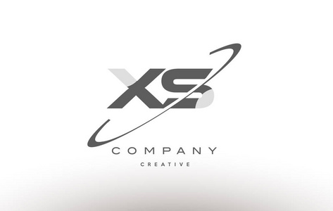 xs x s 耐克灰色字母字母徽标