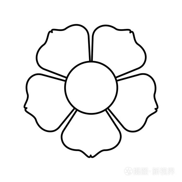 图花与广场花瓣图标插画-正版商用图片0xq8sp-摄图新视界