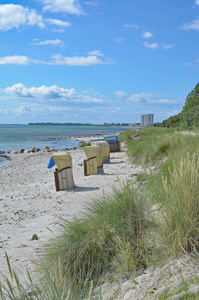 南部的海滩或 Suedstrand，费马恩，德国