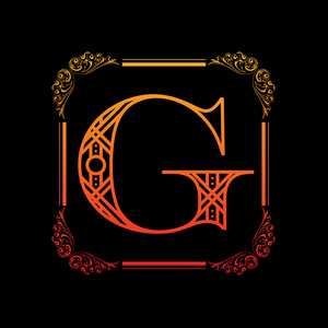 带装饰字母 G