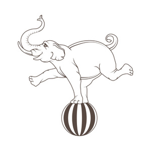 马戏团的大象标志图